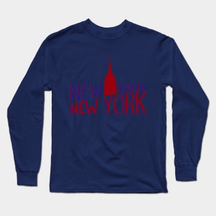 Lettering "New York, New York" Long Sleeve T-Shirt